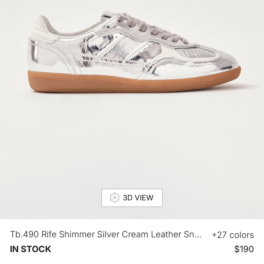 Alohas silver leather sneakers